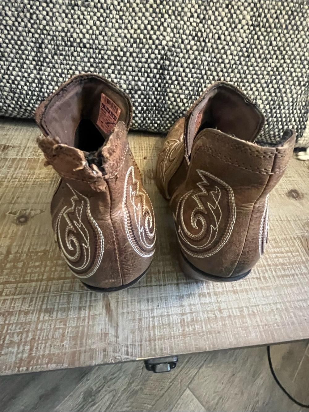 Brown Western Cutout Ankle Boots - Women - Picture 9 of 10